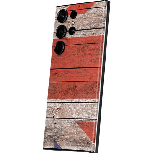 United Kingdom Flag Dark Wood Galaxy Skins